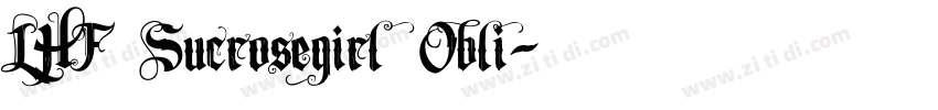 LHF Sucrosegirl Obli字体转换